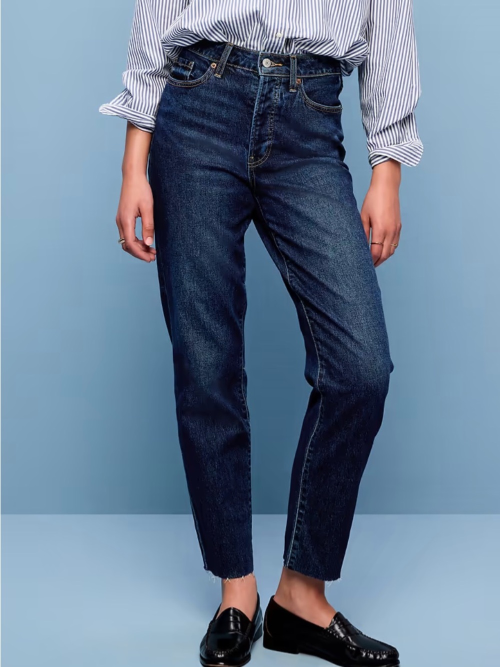 Old Navy OG Straight Classic High-Rise Women’s Jeans in Dark Blue - Size 16